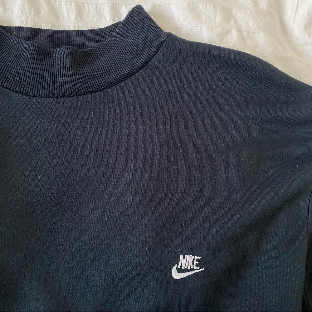 Nike Mock-Neck Black Long Sleeve Vintage Shirt - Picture 4 of 4
